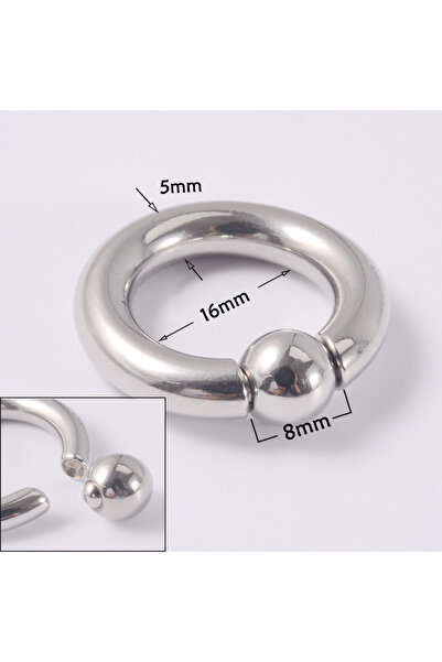 Choice21 Round Face Nose Rings & Studs 1PC Silver C 1-3PCS Big Large Gauge Ca...