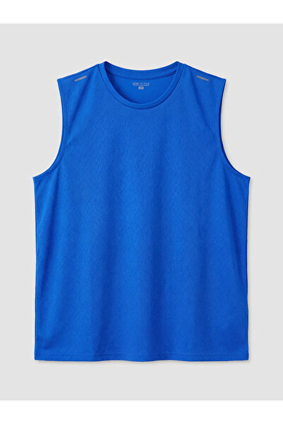 LC Waikiki Blue Crew Neck Men's Athlete T-Shirt