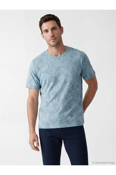 LC Waikiki Zero Roba Collar Embroidered Men's T-Shirt from Uzg Store for Styl...