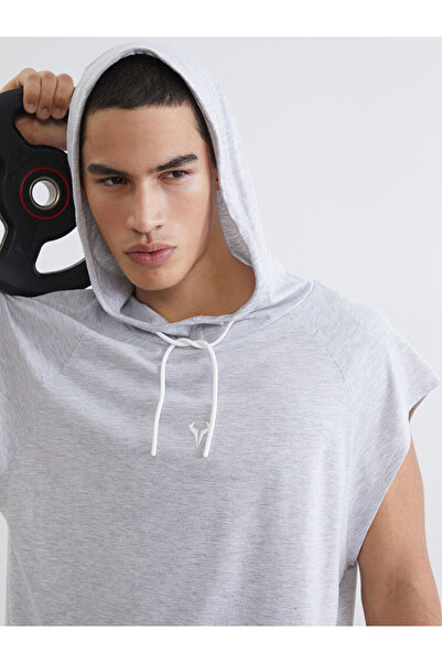 LC Waikiki Gray Hooded Men's Athlete Sweatshirt