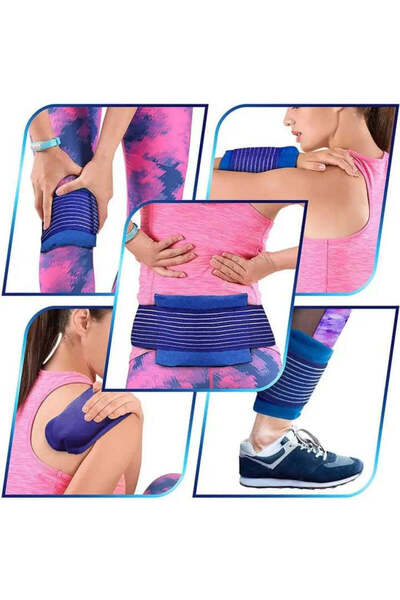 rayihni Reusable Hot & Cold Therapy Gel Wraps | Adjustable for Knee, Ankle, S...