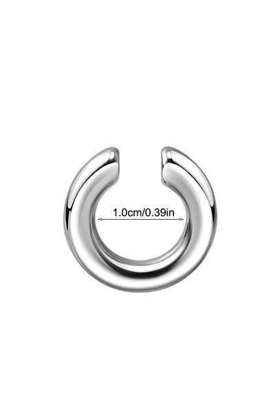 Choice Silver-1cm 1pc Exaggerated c-Shaped Non-Piercing Nose Ring Fake Pierci...