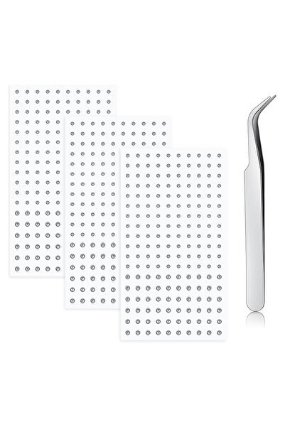 Choice Set 3sheets (160pcs/ sheet) stick balls Fake Piercings Nose Ring Eyebr...