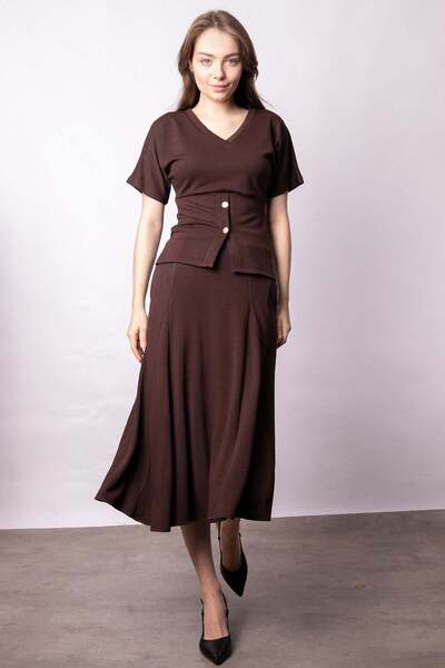 Jument Women's Soft Textured Flexible Fabric High Waist Elastic Waist Pockete...