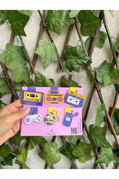 tinystoriestr Μαγνητικός Σελιδοδείκτης - Θέμα της δεκαετίας του '90 - 2 6 Τεμ...