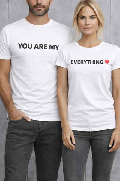 VODEXA Tricou oversize unisex Imprimat cu textul „I AM EVERYTHING”, 100% bumb...