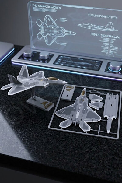 OVERMAX F-22 Yapboz Uçak Modeli ve Standı Bir Arada - Evde Kurulum İçin Özel ...