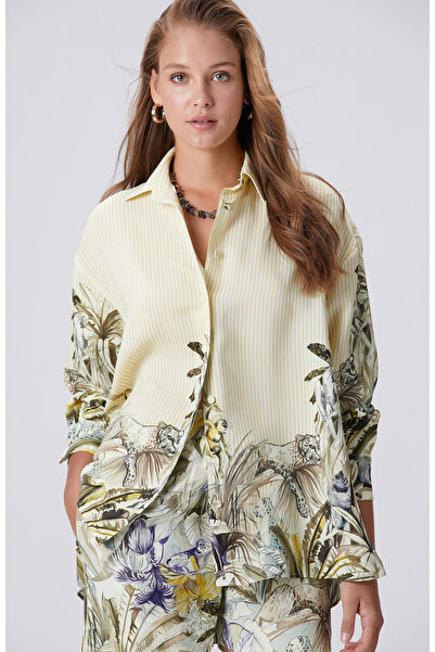 Network Sarı Yeşil Gömlek