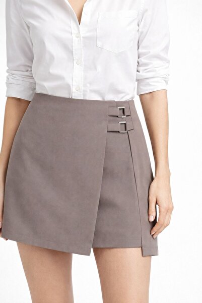 SBL COLLECTİON Mini Skirt with Buckle Detail