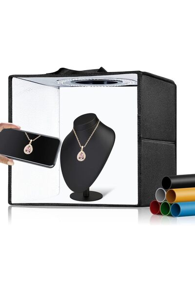 Arabest Professional Dimmable Shooting Tent Kit with LED Lights & 6 Backdrops...