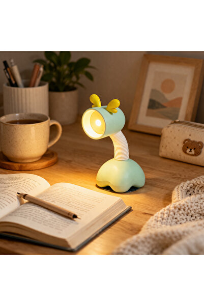 bakgelal Mini LED Okuma Lambası, Esnek Boyun Sevimli Taşınabilir Masa Lambası