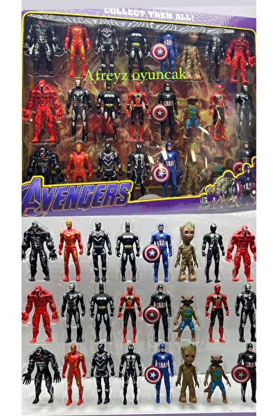 afreyz oyuncak Avengers 24'Lü Yeni Set Ful Set İronman Batman Kaptan Amerika ...
