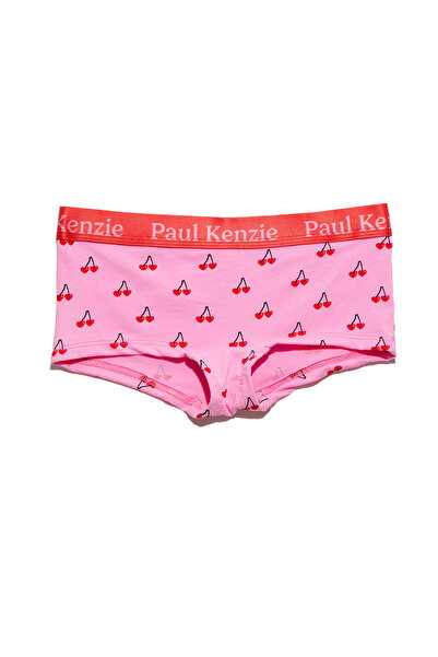 Paul Kenzie Colecția Valentine - Chiloți Boyshort pentru Femei - Cherries On Top