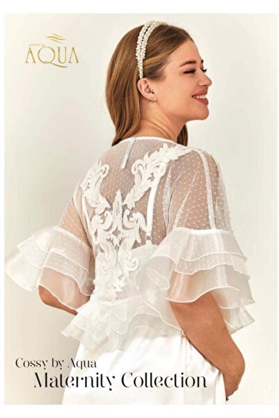 Aqua Cossy By 24614 Kadın Pullu Brodeli Saten Sabahlık