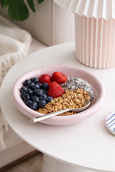 Beige & Stone Pink Donut Ceramic Dinner Plate – 21.5 cm