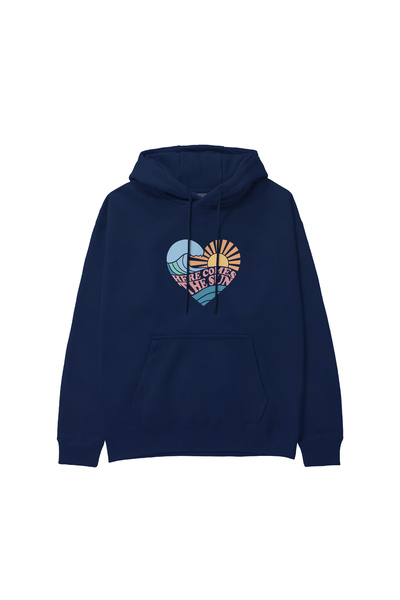 The Lucid Lab Here Comes the Sun Hoodie - Navy Blue