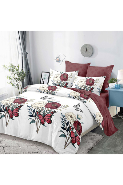 OEM Lenjerie de pat pentru pat dublu 2 persoane, CVA din Finet, 6 piese, DREA...