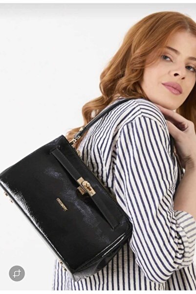 CRESSBERRY Women's Hand and Shoulder Bag, Crossbody Bag with Lock Accessory, ...