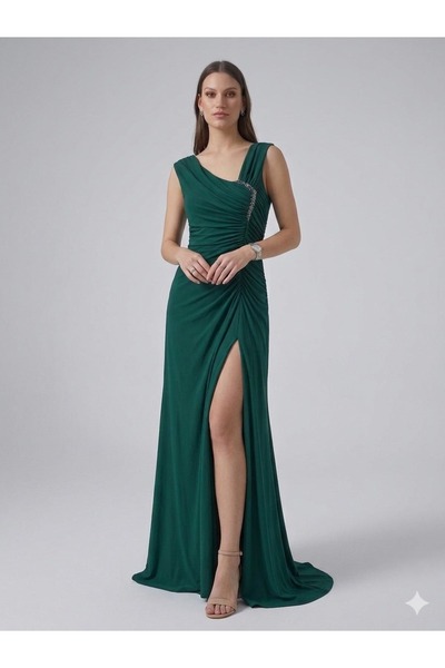centilmen Şeref Vural Self-Stone Detailed Evening Dress 7994 B.B