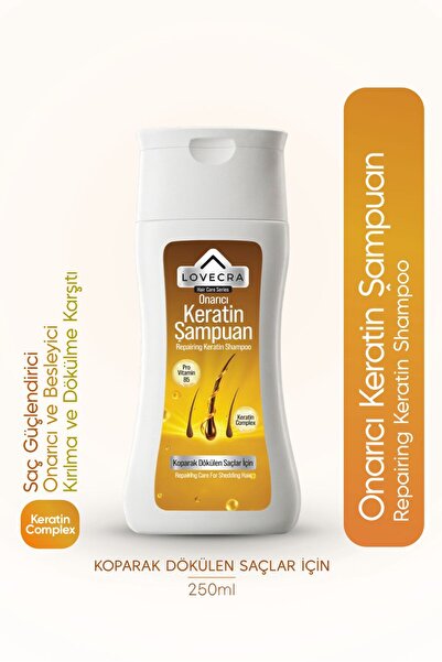 LOVECRA Onarıcı Keratin Şampuan Saç Güçlendirici Onarıcı Besleyici Kırılma Ka...