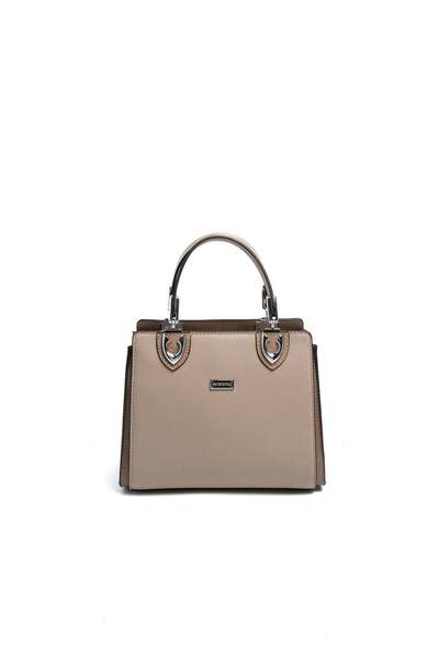 Silver Polo Silver & polo sp1133 women's handbag - solid dark beige-latte