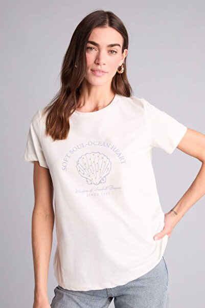 DeFacto Κεντημένο κοντομάνικο μπλουζάκι H2355AX26SM