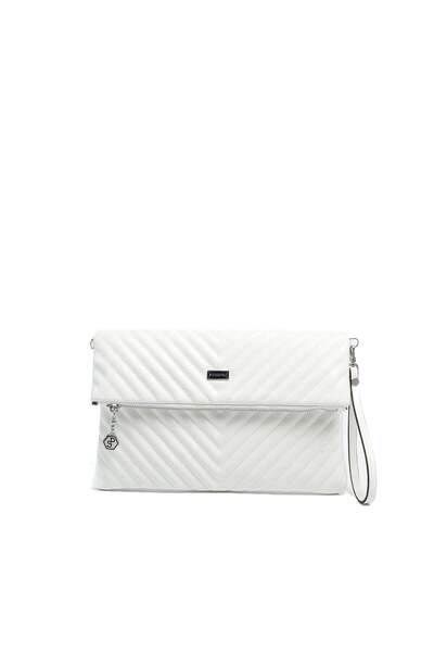Silver Polo Silver & Polo Sp1134 Women's Portfolio & Clutch Crash White-White