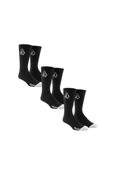 Volcom ΚΑΛΤΣΕΣ ΜΕ ΣΧΕΔΙΑ ΠΕΤΡΩΝ 3ΤΕΜΑΧΙΑ ΜΑΥΡΕΣ