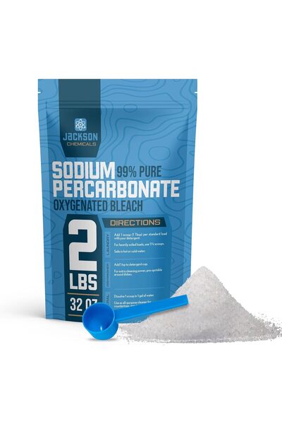 Jackson Chemicals Sodium Percarbonate 2 lb - Eco-Friendly Oxygen Bleach Powde...