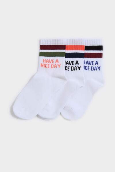 DeFacto Pachet de 3 șosete lungi din bumbac pentru băieți H2799A8NS