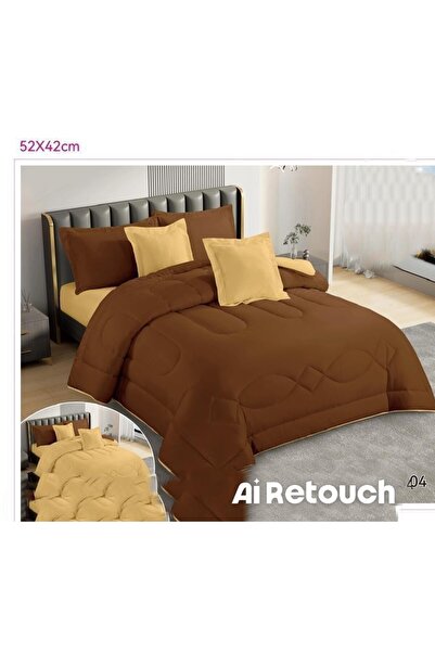 LORE مفرش ساده وجهين نفرين 6قطع