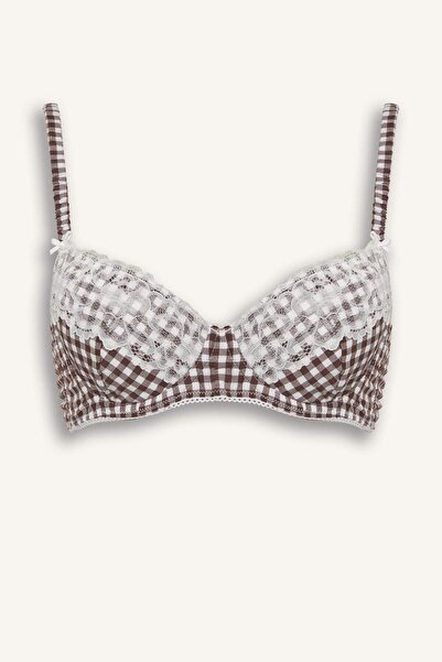 DeFacto Бюстгальтер-майка з мереживною підкладкою та бавовняною підкладкою на...