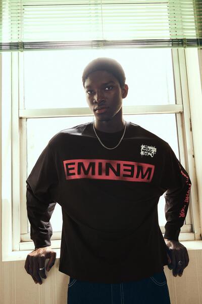 Bershka Uzun kollu Eminem tişört