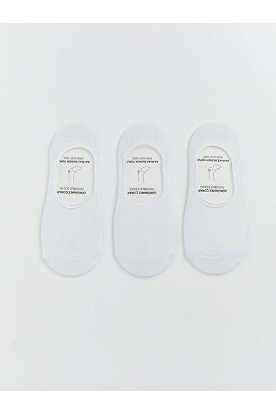 LC Waikiki White Men's Ballerina Socks 3-Pack