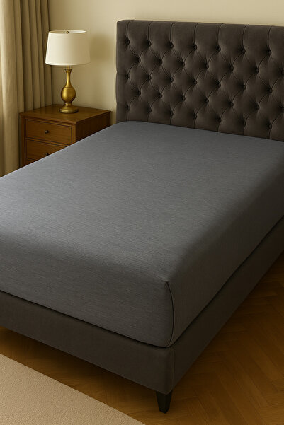 LUNGA VİTA ملاءة سرير مرنة من القطن الممشط المحبوك بإحكام