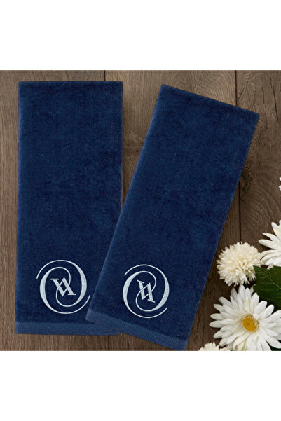 Ursa V Letter Embroidered Decorative Kitchen and Bathroom Towel 2 Pieces 30X50