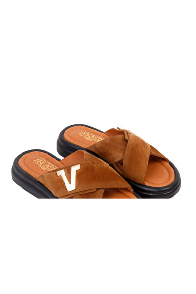 ANNASIA SHOES AMELIE Slippers - Brown leather