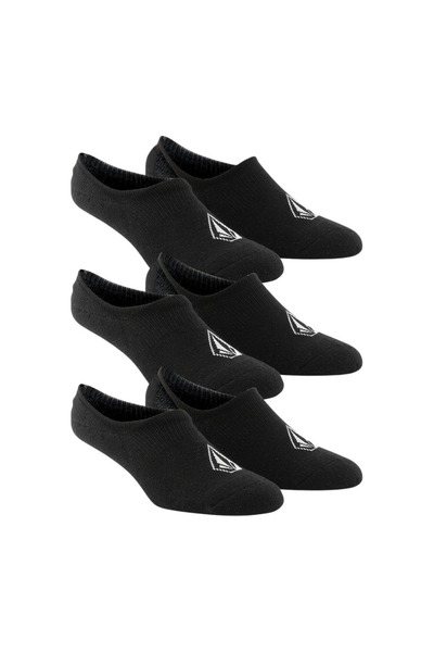 Volcom STONES Αόρατες Κάλτσες 3 Τεμαχίων Μαύρες