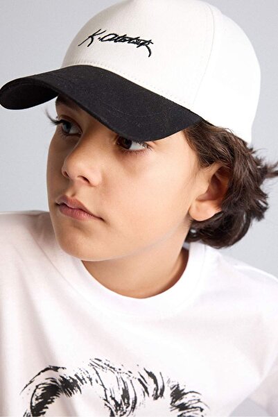 DeFacto Ататюрк подписана бродирана памучна шапка за момче H1783A826SM