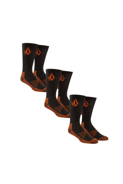 Volcom ΚΑΛΤΣΕΣ ΕΡΓΑΣΙΑΣ 3 ΤΕΜΑΧΙΑ ΜΑΥΡΕΣ