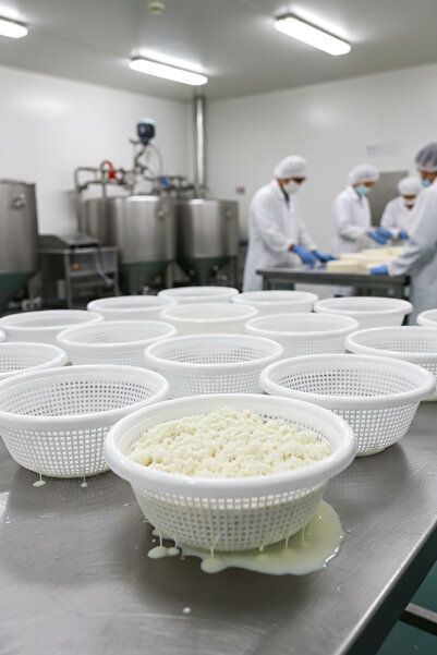 Akyüz Plastik 🧀Silindir Teker Peynir Süzme Kalıbı 33 cm x h: 11 cm - 2 ADET