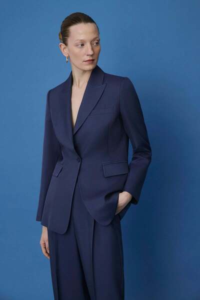 rue Astarlı Yan Cep Lacivert Ceket