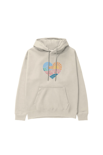 The Lucid Lab Here Comes the Sun Hoodie - Cream