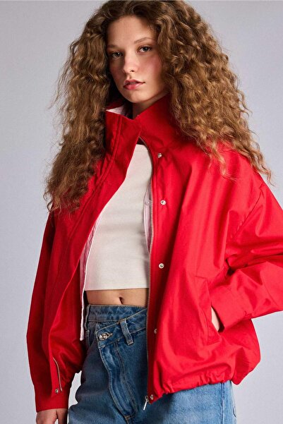 DeFacto Puantiyeli Hakim Yaka Tafta Poplin Ceket G9511AX26SP