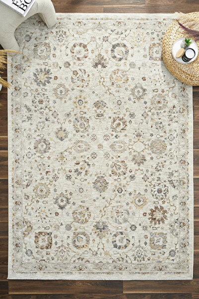 venucci home & living Frezia Floral Bambu Polyester Oturma Odası Salon Mutfak...