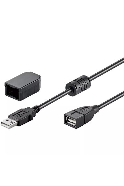 goobay USB extension cable 2m female-male clip and USB2.0 ferrite