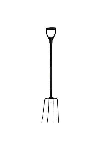 SERSIMO Garden steel fork with D-handle, 120cm, black