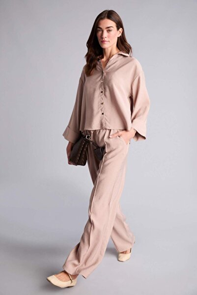 DeFacto Pantaloni modal cu talie înaltă și croială largă E8235AX26SM