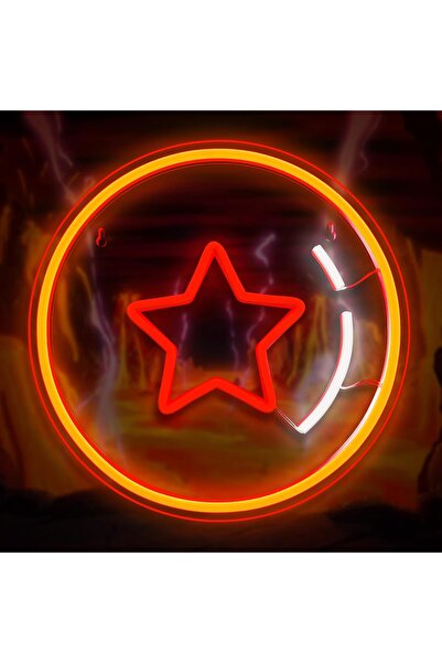 Slasa Anime Ball Neon Sign LED Light with 6mm Acrylic Base, 30x30cm Gaming Decor