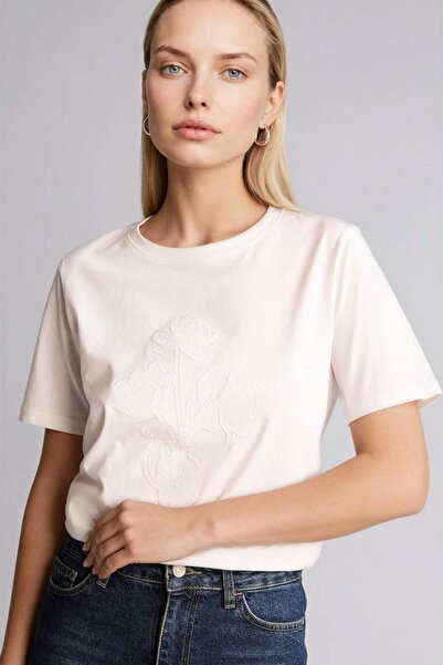 DeFacto Regular Fit Crew Neck Patterned Combed Cotton Short Sleeve T-Shirt G2...